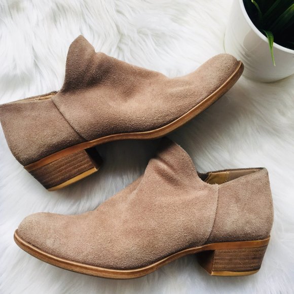 Lucky Brand Shoes - LUCKY BRAND Brett Suede Beige Booties Ankle Boots